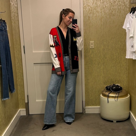 Alice + Olivia Weezy Wide Leg High Rise Jeans - Picture 9 of 12